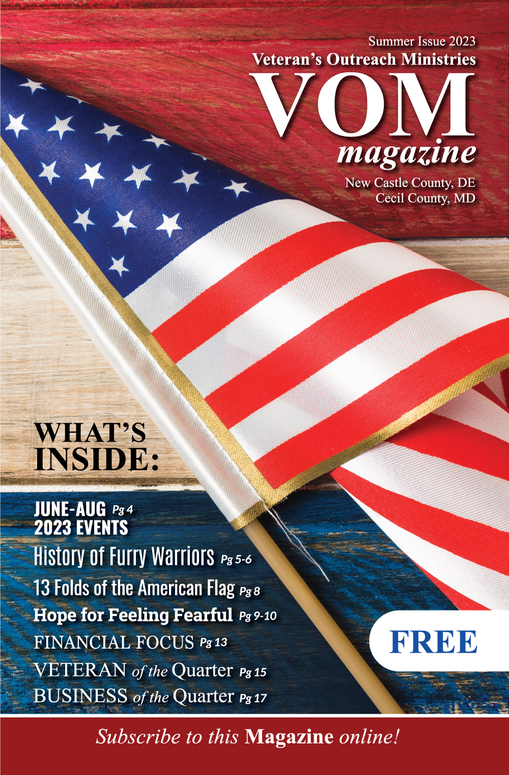 VOM Magazine Summer 2023 - Veterans Outreach Ministries - Delaware VOM Magazine Summer 2023 - Veterans Outreach Ministries - Delaware