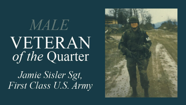 Male Veteran of the Quarter - Jamie Sisler Sgt - VOM Magazine - Delaware